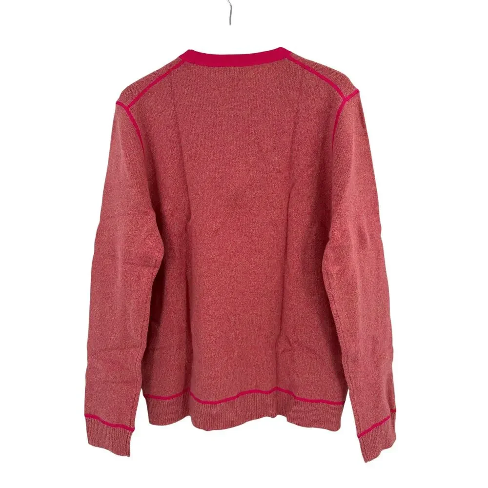 REISS Allandale Wool Blend Fluoro Jumper Sweater Size XL NEW $220 Pink Crew